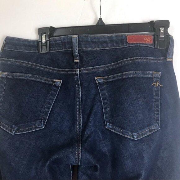 AG Adriano Goldschmied Angel Boot Cut Jeans Whiskering Jean Wide Flare Dark 28 R - Picture 5 of 16